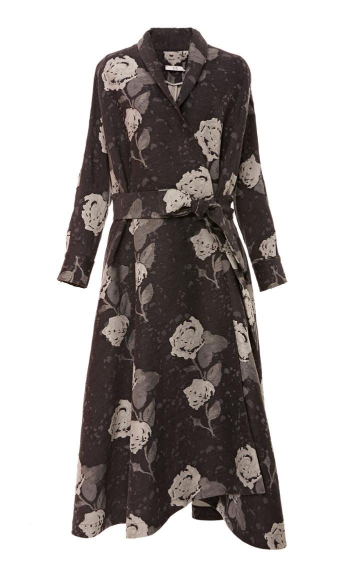 Co Floral Print Wrap Dress