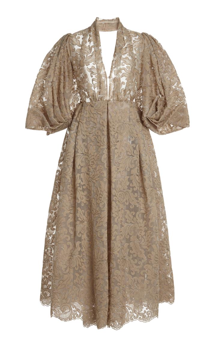 Moda Operandi Emilia Wickstead Deva Puffed Sleeve Fil Coupe Dress