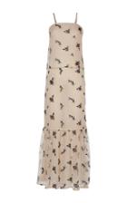 Rahul Mishra Bouquet Tiered Chiffon Maxi Dress