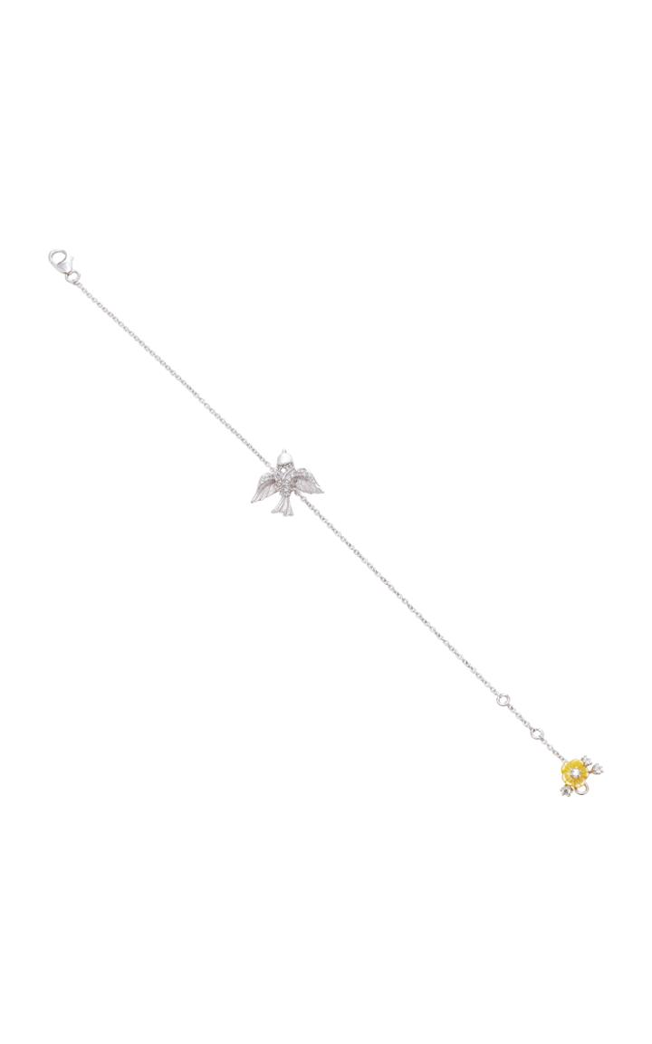 Anabela Chan 18k White Gold And Diamond White Swallow Bracelet