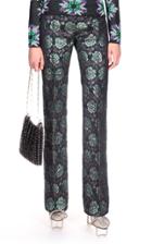 Moda Operandi Paco Rabanne Metallic Floral Jacquard Straight-leg Trousers