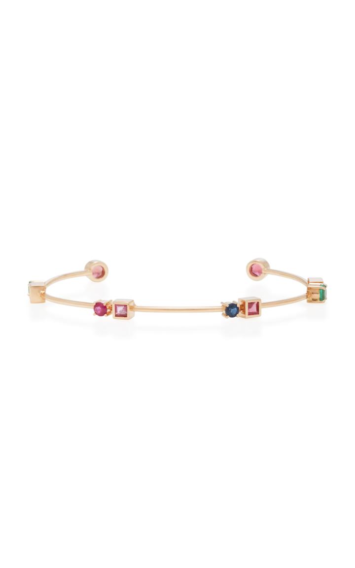 Carolina Neves 18k Gold Multi-stone Rose Colors Bracelet