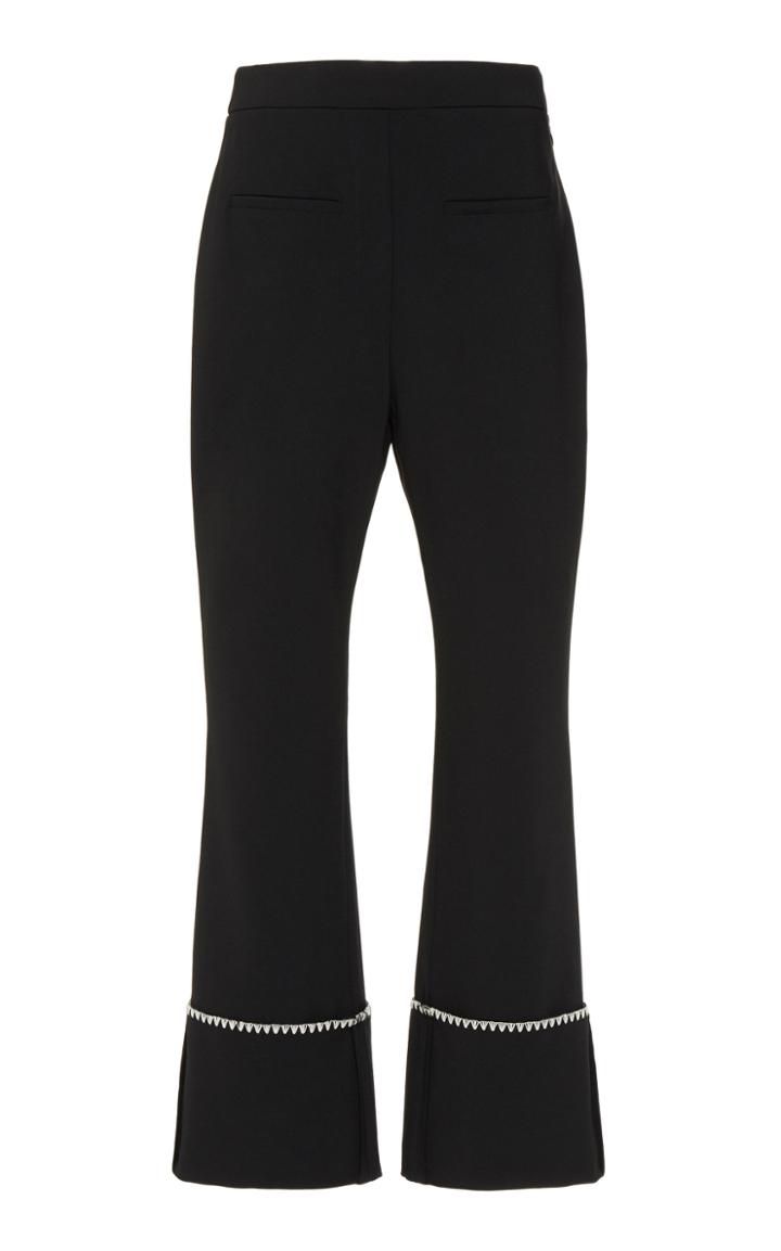 Ellery Empiricism Crochet-trimmed Crepe Cropped Pants