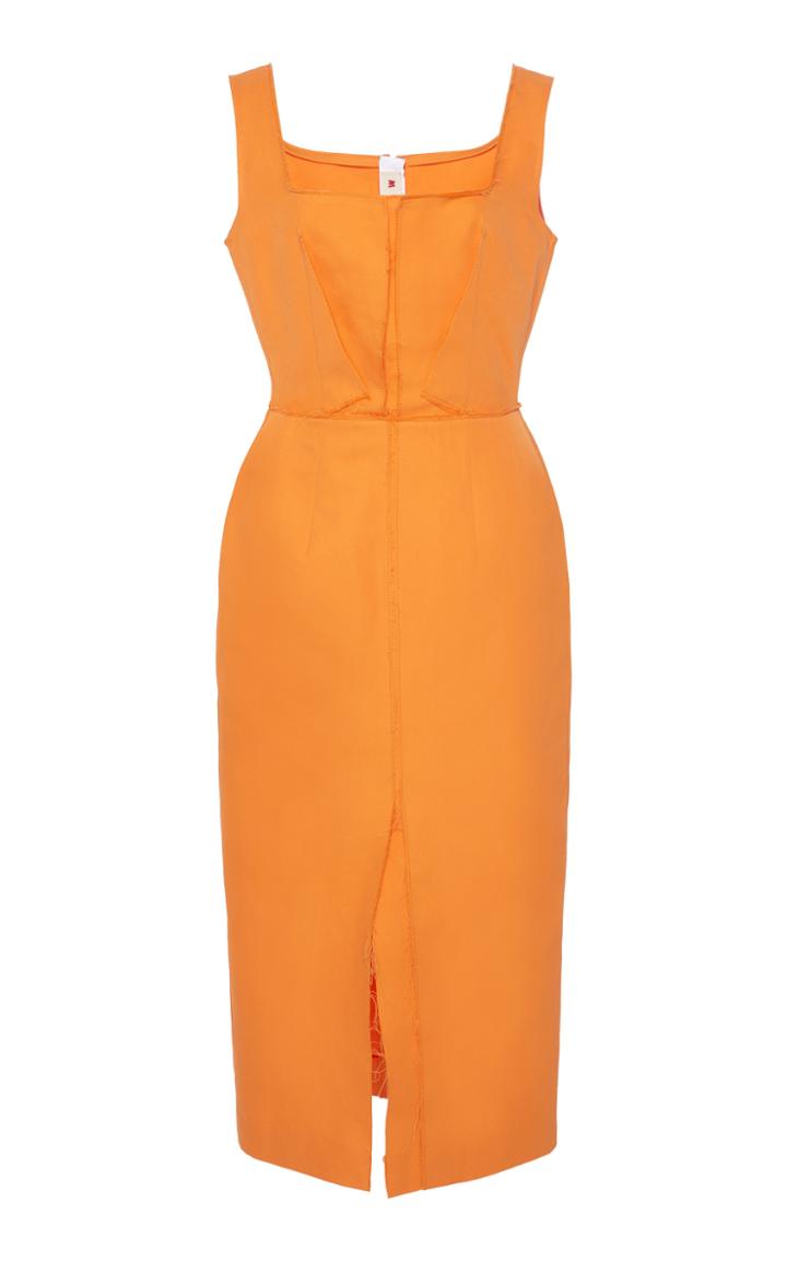 Moda Operandi Marni Topstitched Cotton Sheath Dress Size: 38
