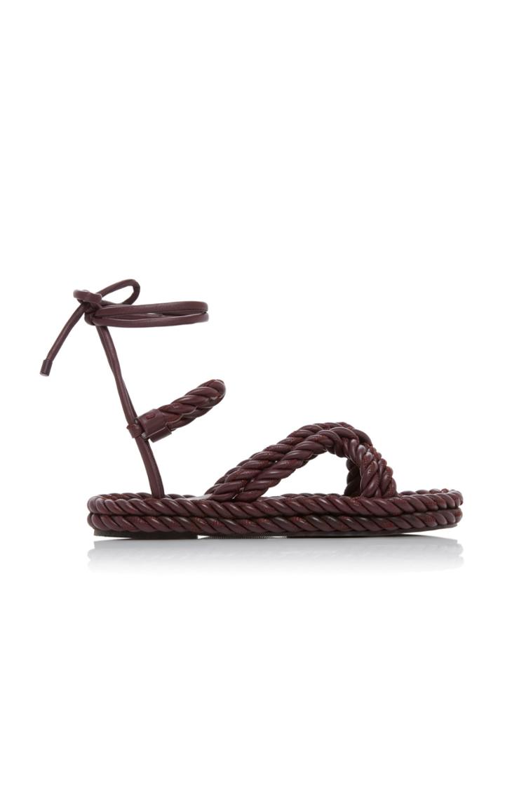Moda Operandi Valentino Leather Rope Sandals Size: 35