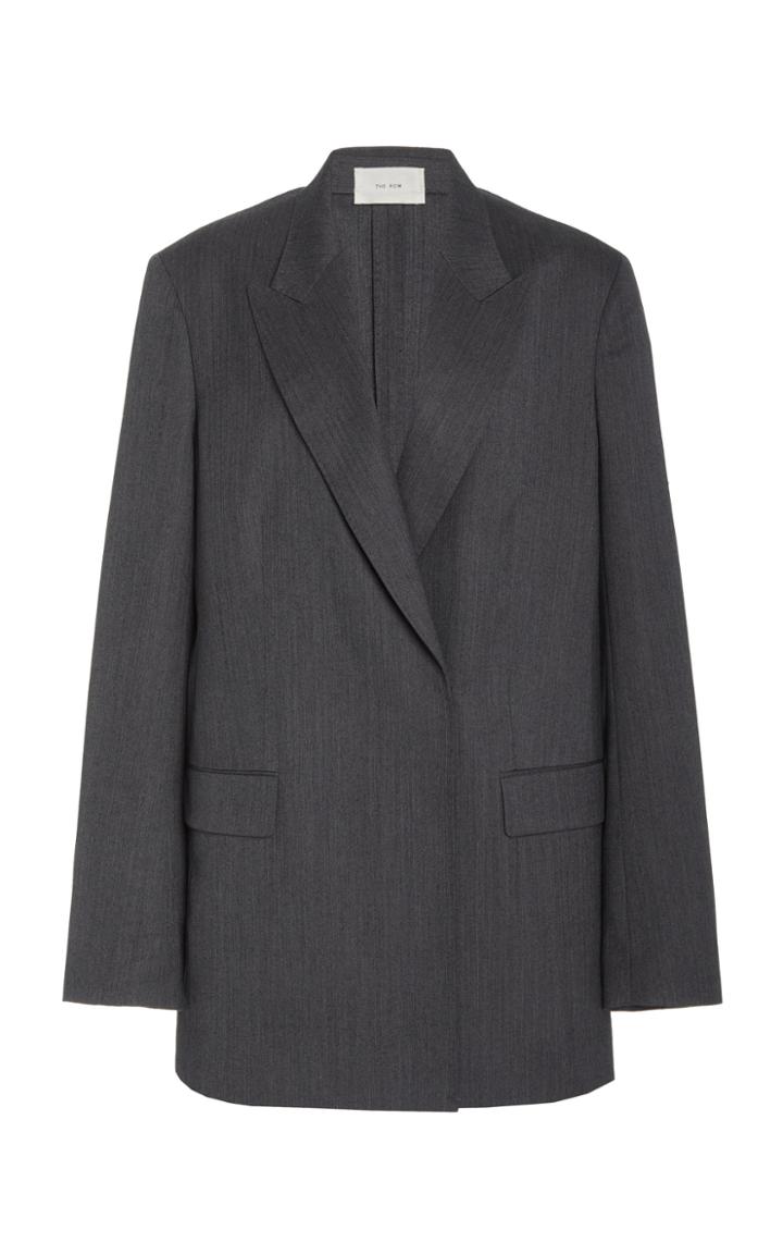 Moda Operandi The Row Tristan Herringbone Wool Blazer