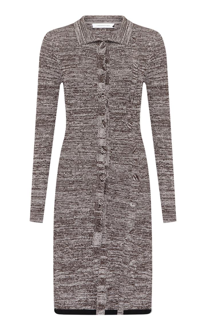 Moda Operandi Christopher Esber Marled Knit Button-down Dress