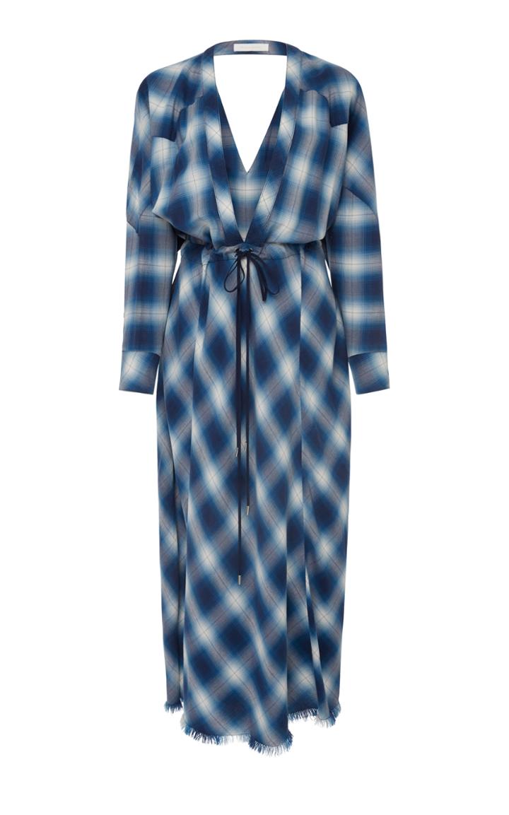 Jonathan Simkhai Plaid Diamond Western Dress