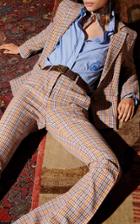 Etro Checked Wool Flare-leg Pants