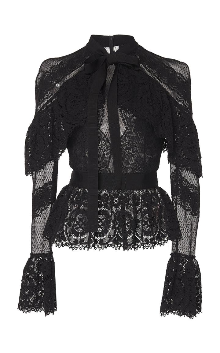 Zuhair Murad Cape Overlay Tulle Top