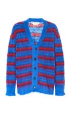 Marni Striped Mohair-blend Cardigan Size: 46