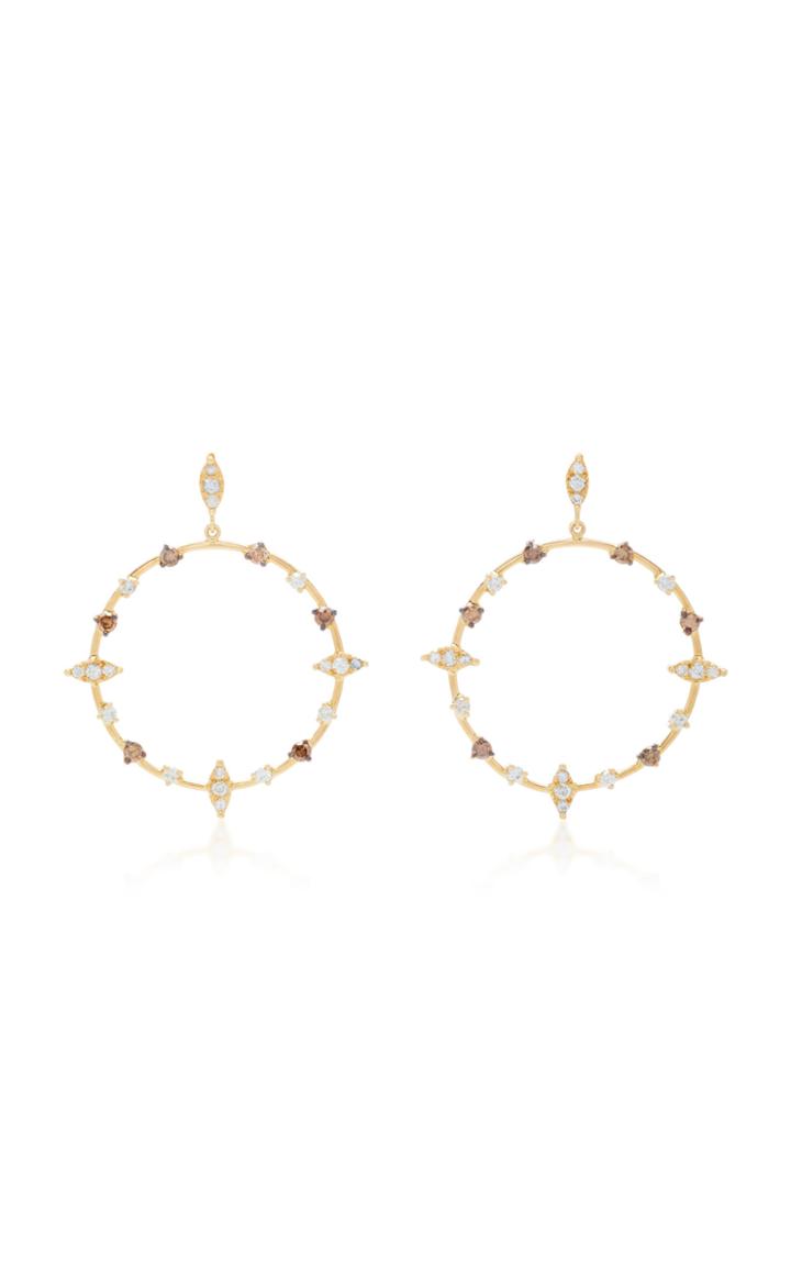 Carolina Neves 18k Gold Diamond Hoop Earrings
