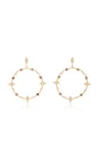 Carolina Neves 18k Gold Diamond Hoop Earrings