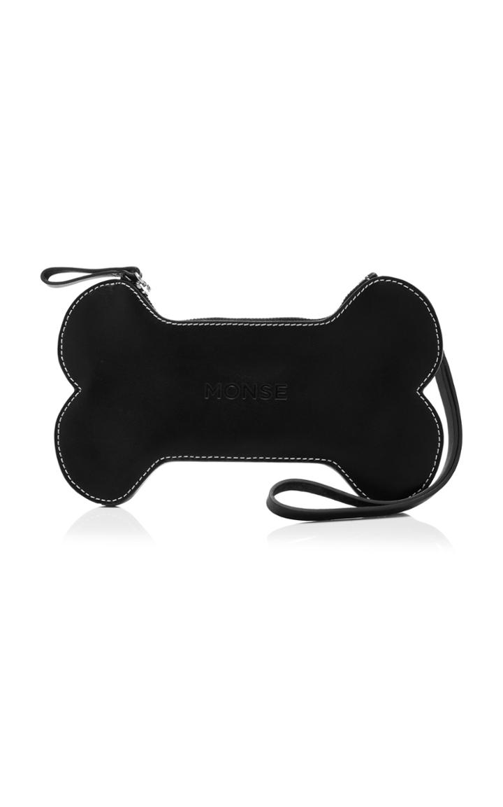 Monse Small Bone Leather Clutch