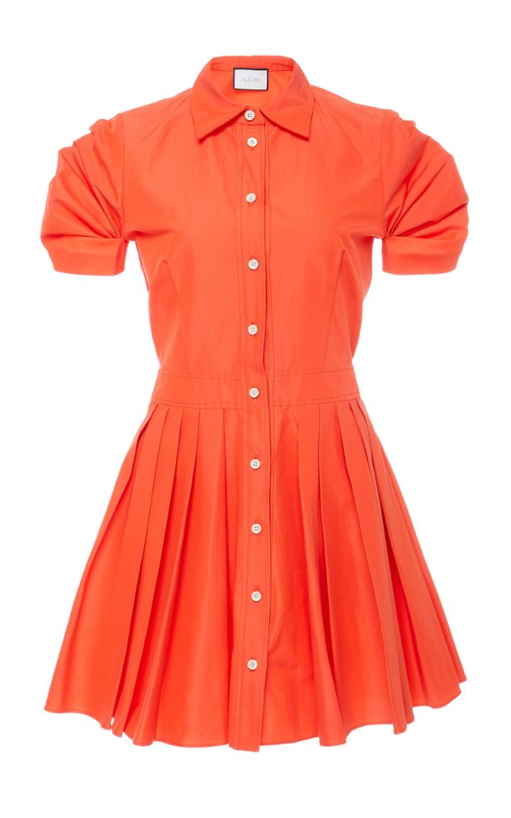 Alexis April Pleated Cotton-blend Mini Dress