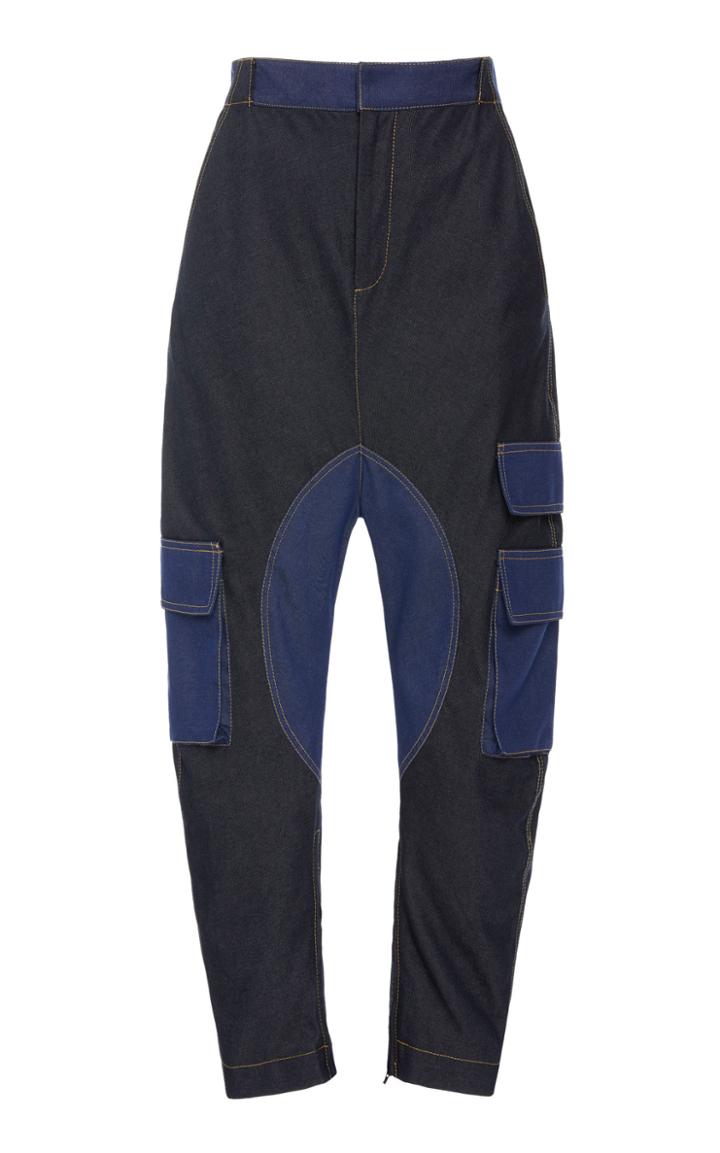 Prabal Gurung Terai Dropped Seat Denim Pants
