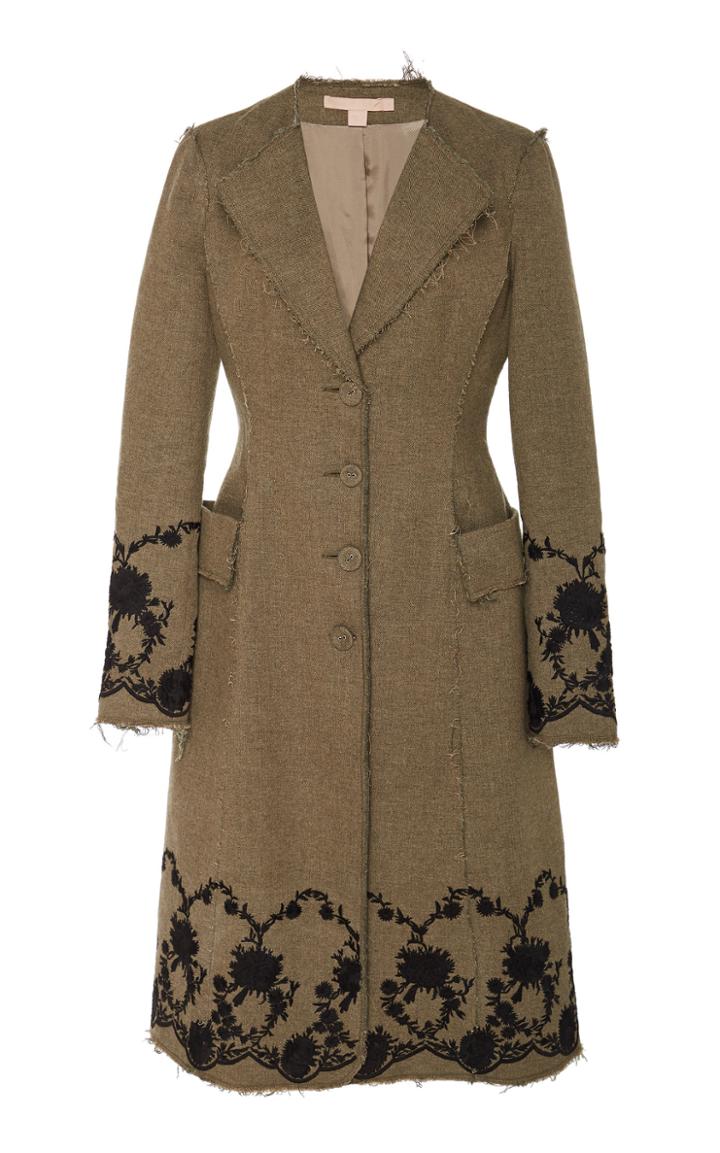 Brock Collection Portland Embroidered Boucle Coat