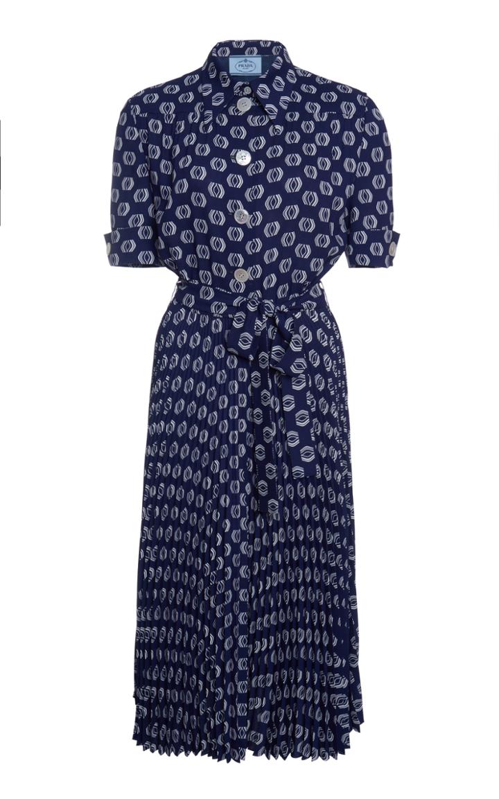 Prada Printed Short Sleeved Dress