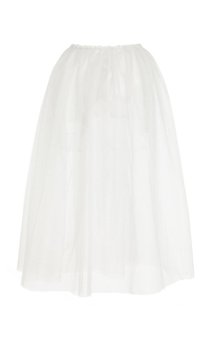 Ryan Lo Polka-dot Tulle Midi Skirt