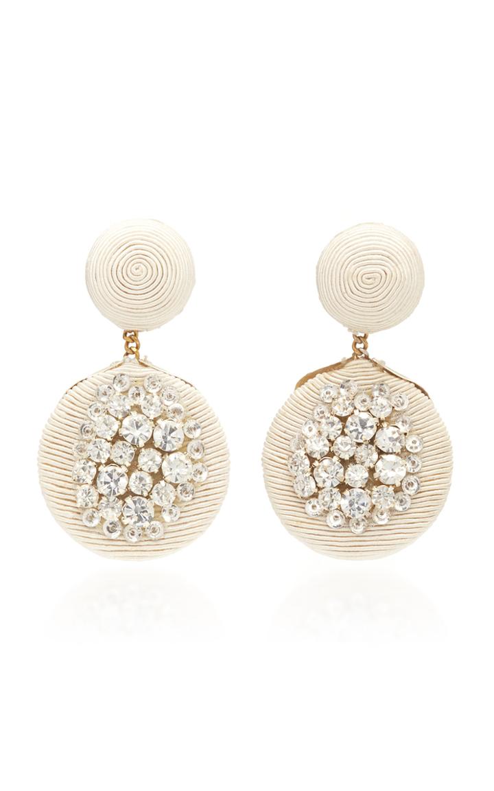 Moda Operandi Rebecca De Ravenel Pomegranate Crystal-embellished Cord Clip Earrings