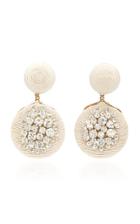 Moda Operandi Rebecca De Ravenel Pomegranate Crystal-embellished Cord Clip Earrings