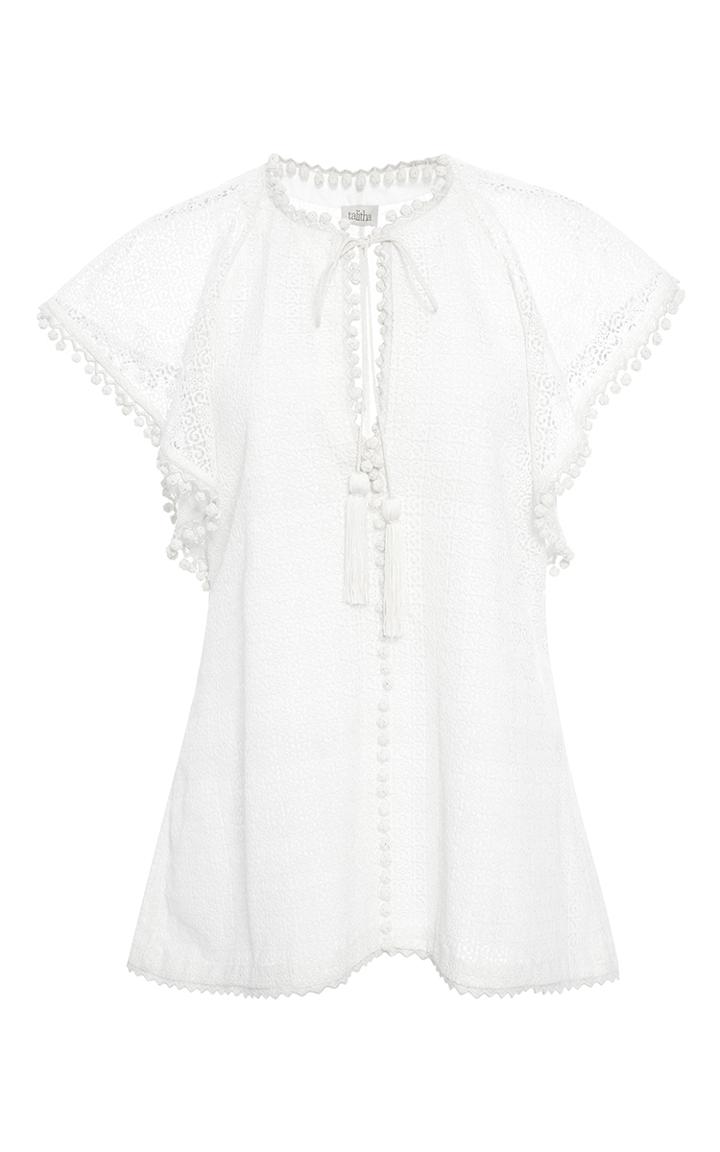 Talitha French Lace Frill Tank Top