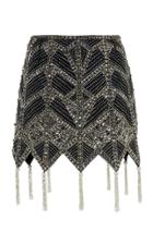 Attico Crystal Virgin-wool Mini Skirt