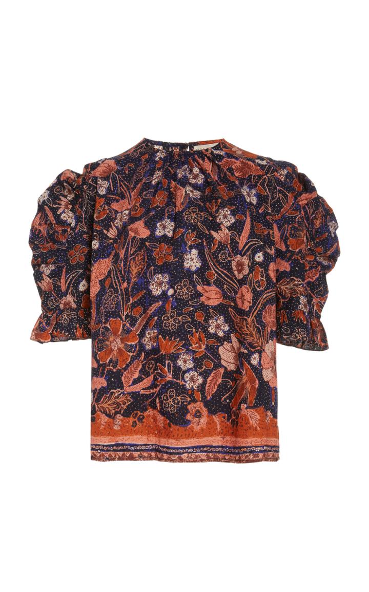 Moda Operandi Ulla Johnson Joni Printed Cotton Top