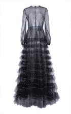 Valentino Crystal-embellished Ruffled Tulle Gown