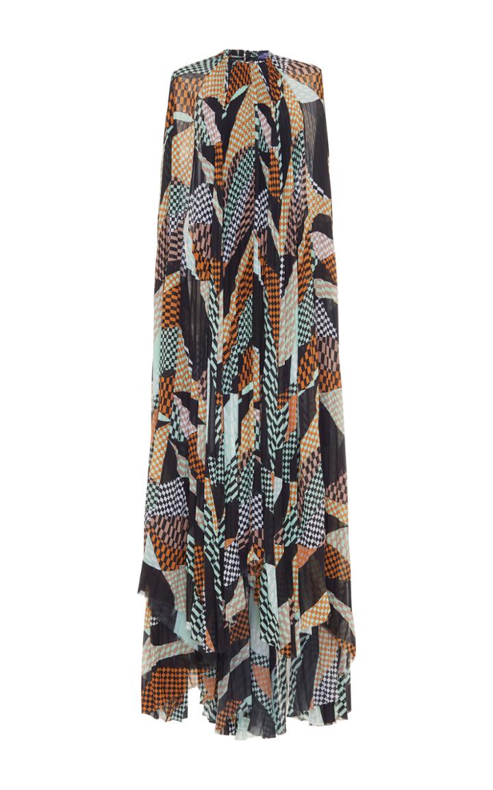 Emilio Pucci Cape Printed Maxi Dress