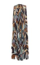 Emilio Pucci Cape Printed Maxi Dress
