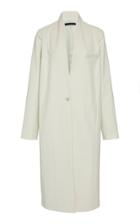Lapointe Brushed Wool High Neck Single Breasted Coat