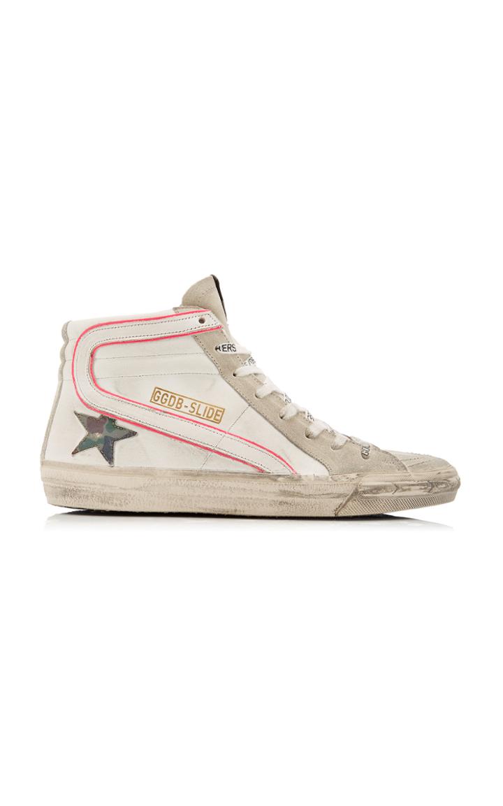 Golden Goose Slide Leather High-top Sneakers
