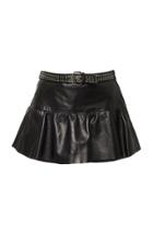 Red Valentino Mini Belted Leather Skort