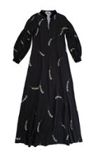 Ksenia Schnaider Lily Print Peasant Sleeve Maxi Dress