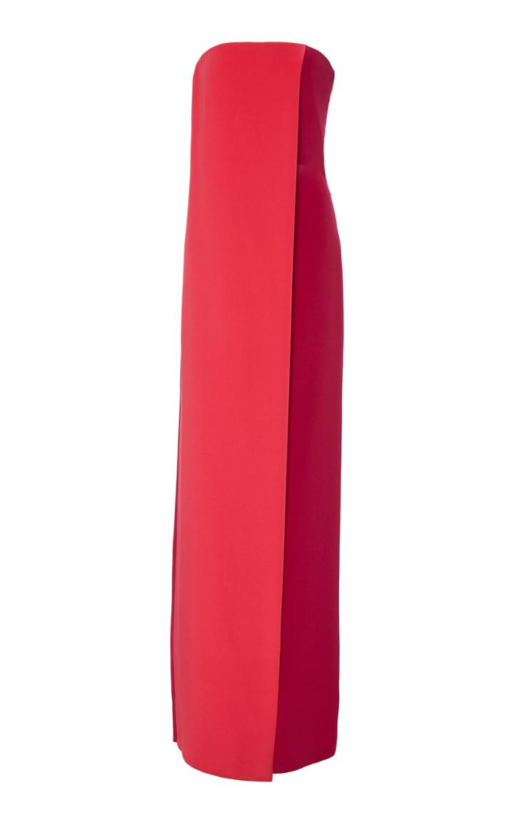 Cushnie Strapless Paneled Silk-crepe Jumpsuit
