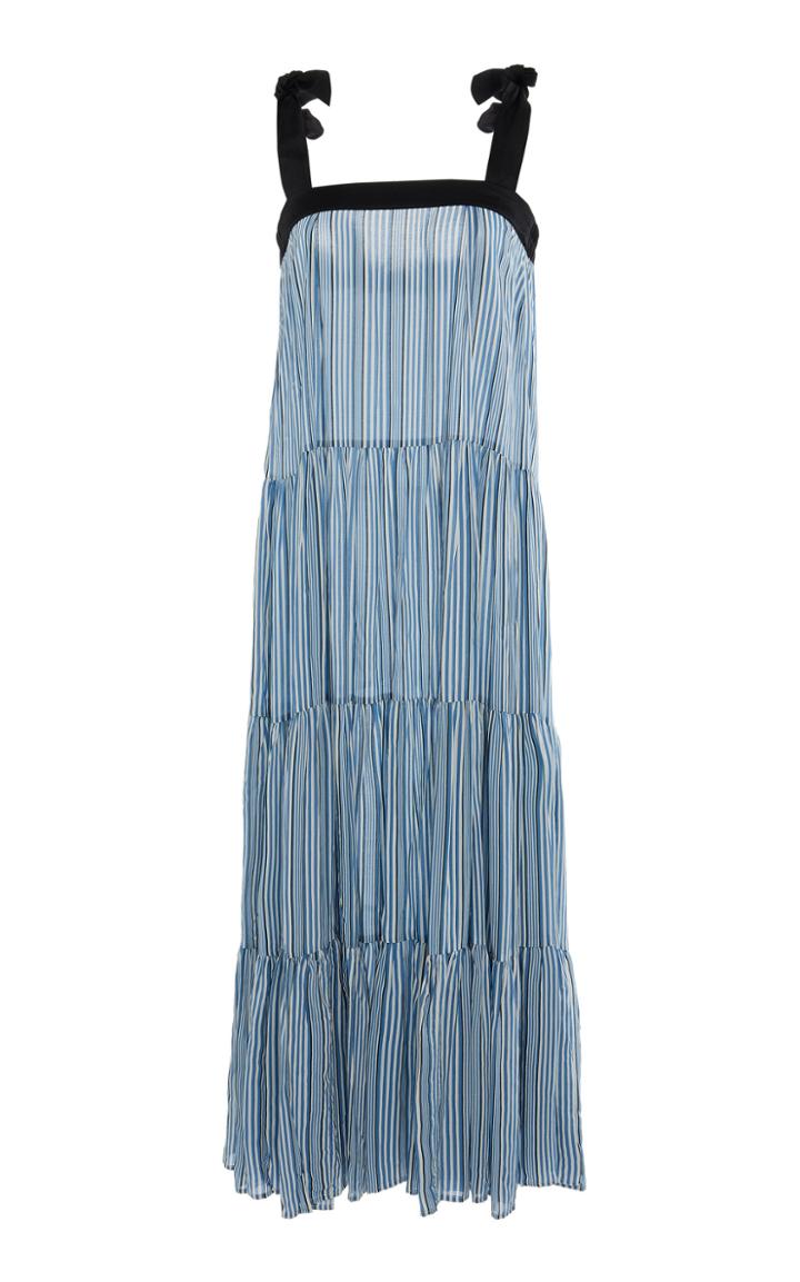 Carolina K Iris Tiered Striped Dress
