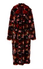Anna Sui Floral Faux Fur Coat