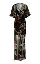 Olivia Von Halle Delphine Floral-print Silk-chiffon Maxi Dress