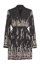 Giambattista Valli Floral-printed Fit-and-flare Wool Coat Dress
