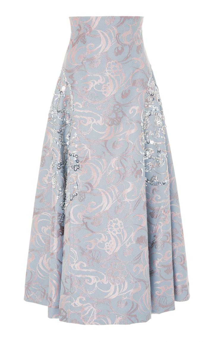 Adeam Panel Ball Skirt With Embroidery