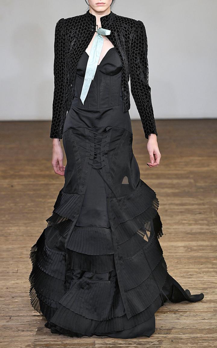 Olivier Theyskens Trenta Satin Corset Gown