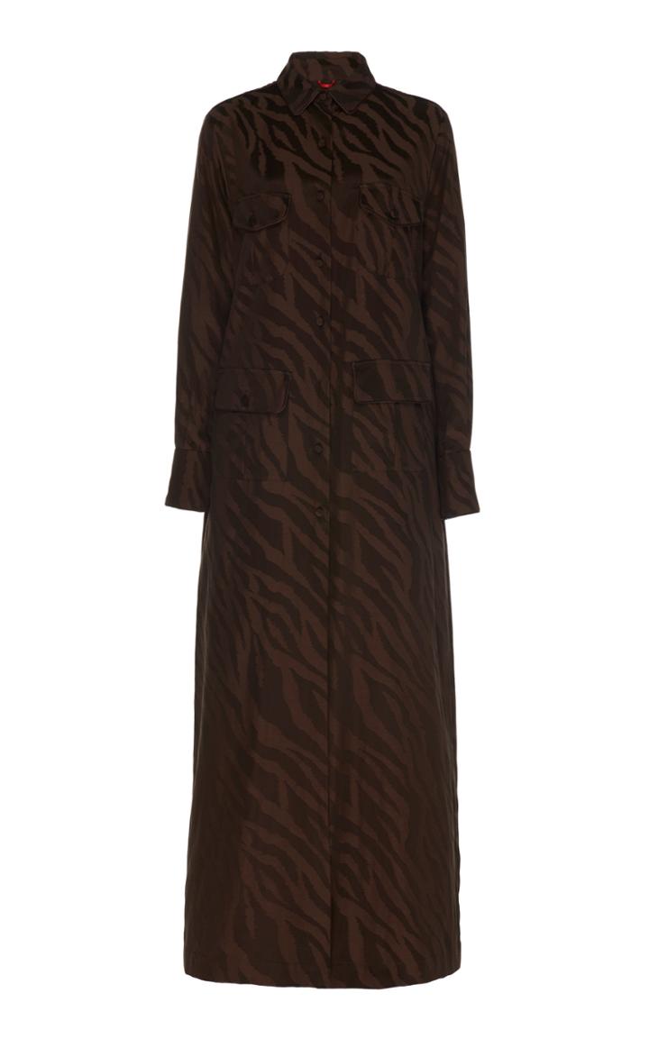 For Restless Sleepers Lanira Zebra Jacquard Maxi Dress