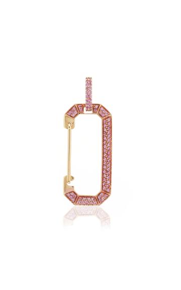 Moda Operandi Ee Ra 18k Yellow Gold & Pink Sapphire Chiara Big Earring