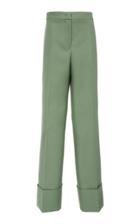 Jil Sander Garrison Cuffed Wide-leg Wool Pants