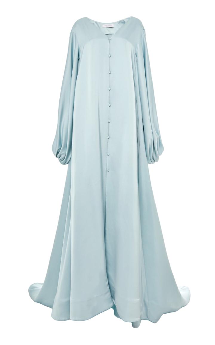 Marina Moscone Silk Caftan With Back Pleats