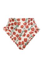 Moda Operandi Agua By Agua Bendita Jengibre Ruffled Bermelo-print Bikini Bottom