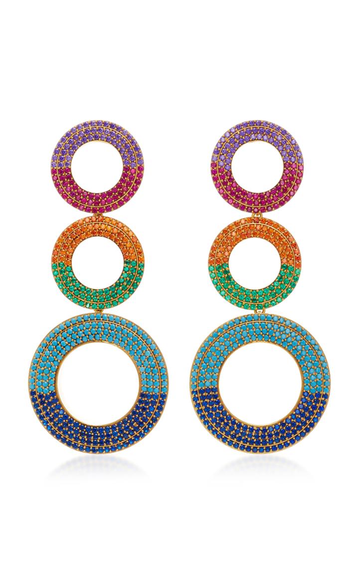 Joanna Laura Constantine Gold-plated Grommet Rainbow Earrings