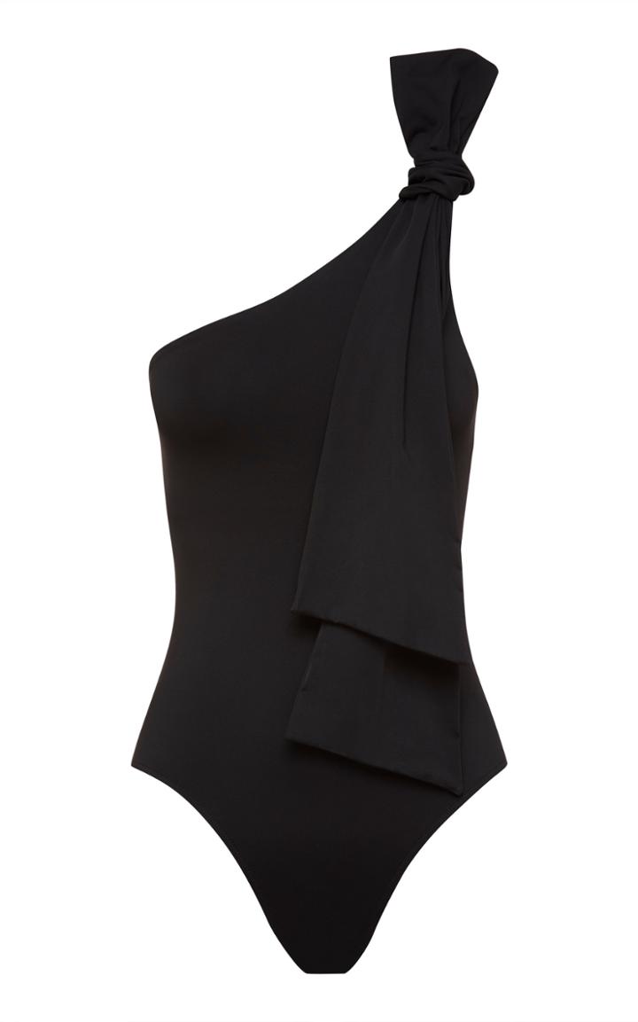 Bondi Born Clementine Knotted One-shoulder Swimsuit