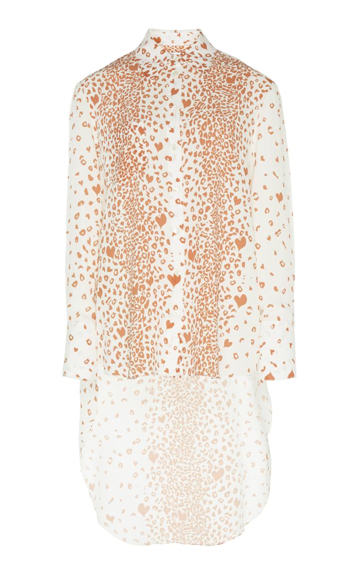 Racil Alana High Low Printed Silk Shirt
